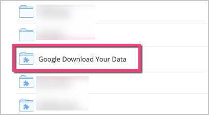 Google Download Your Data