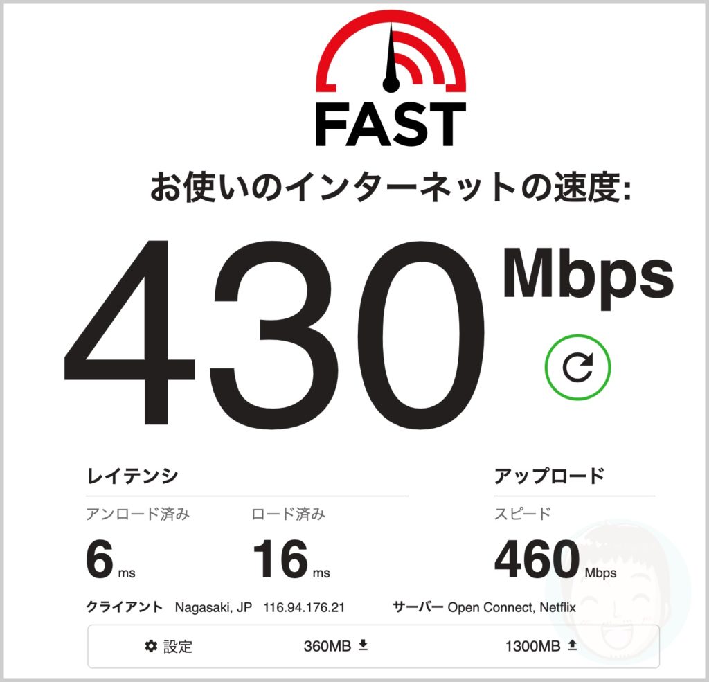 Wi-Fiのインターネット速度